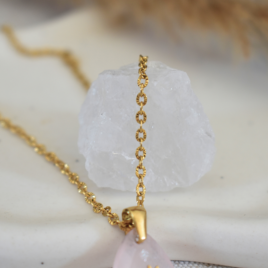 Collier LIORA - Quartz rose