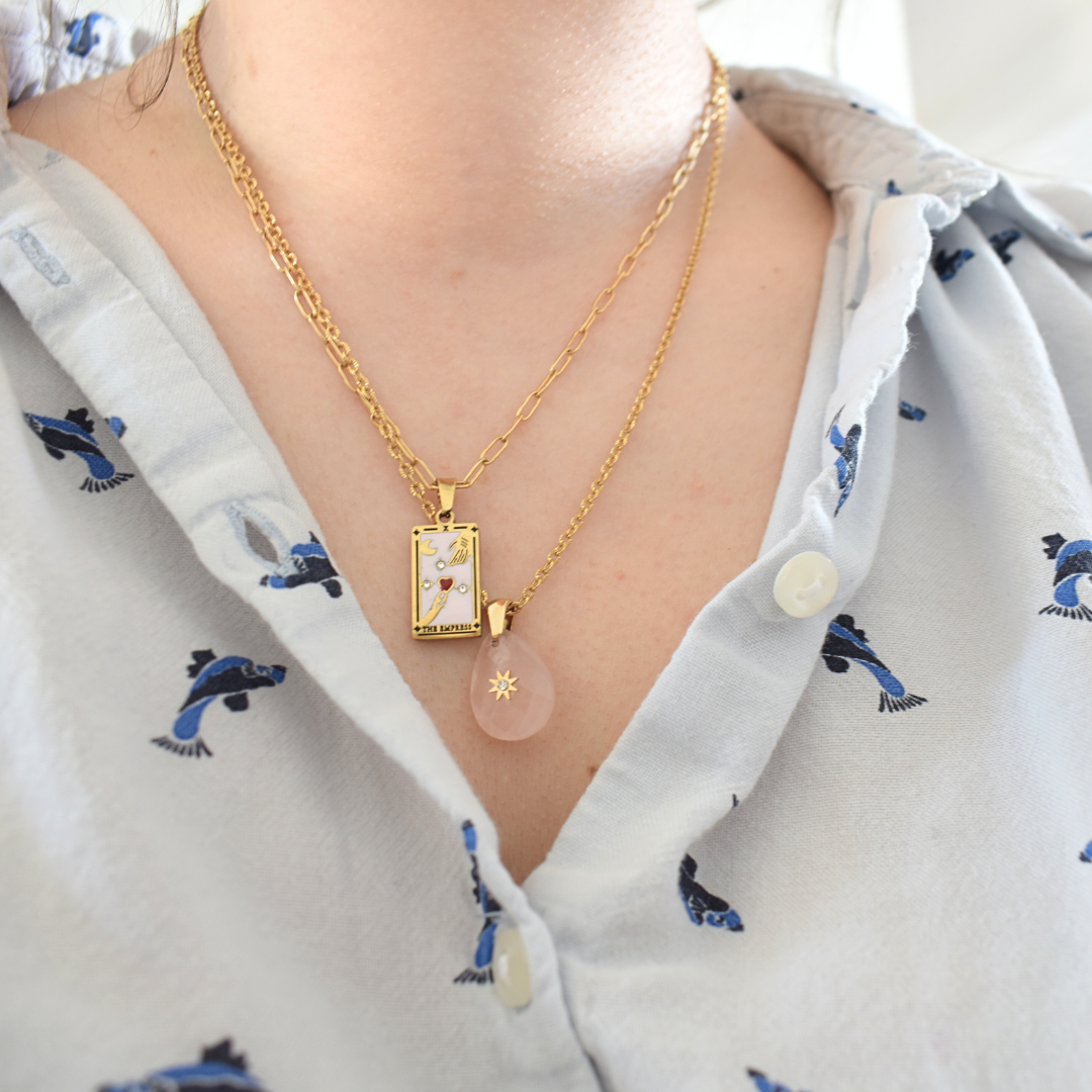 Collier LIORA - Quartz rose