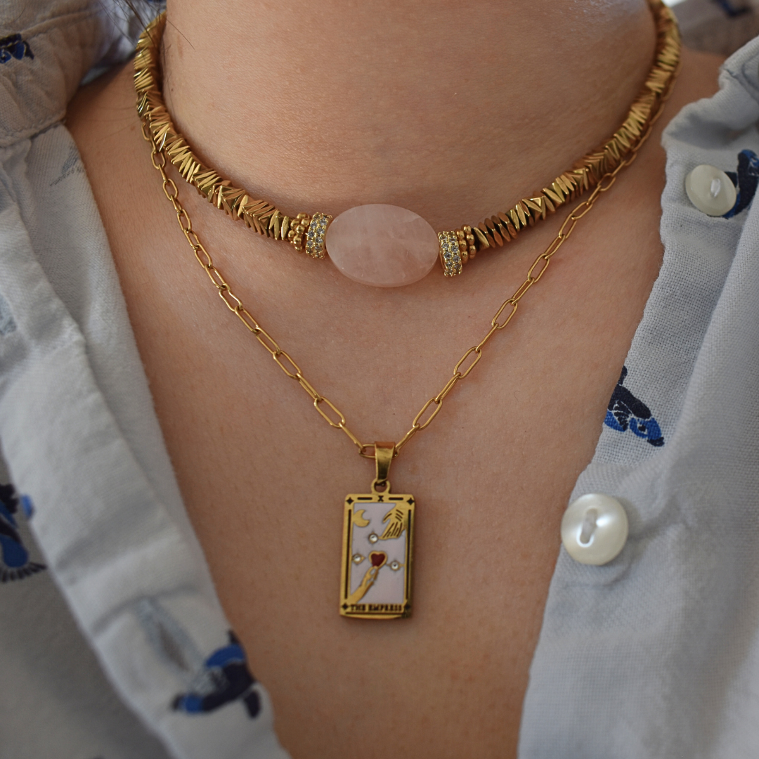 Collier NOOR - Quartz rose