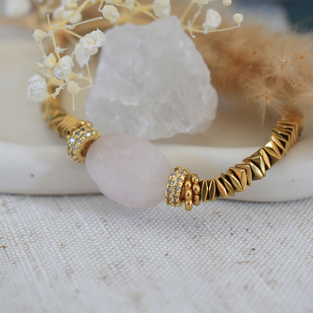 Collier NOOR - Quartz rose