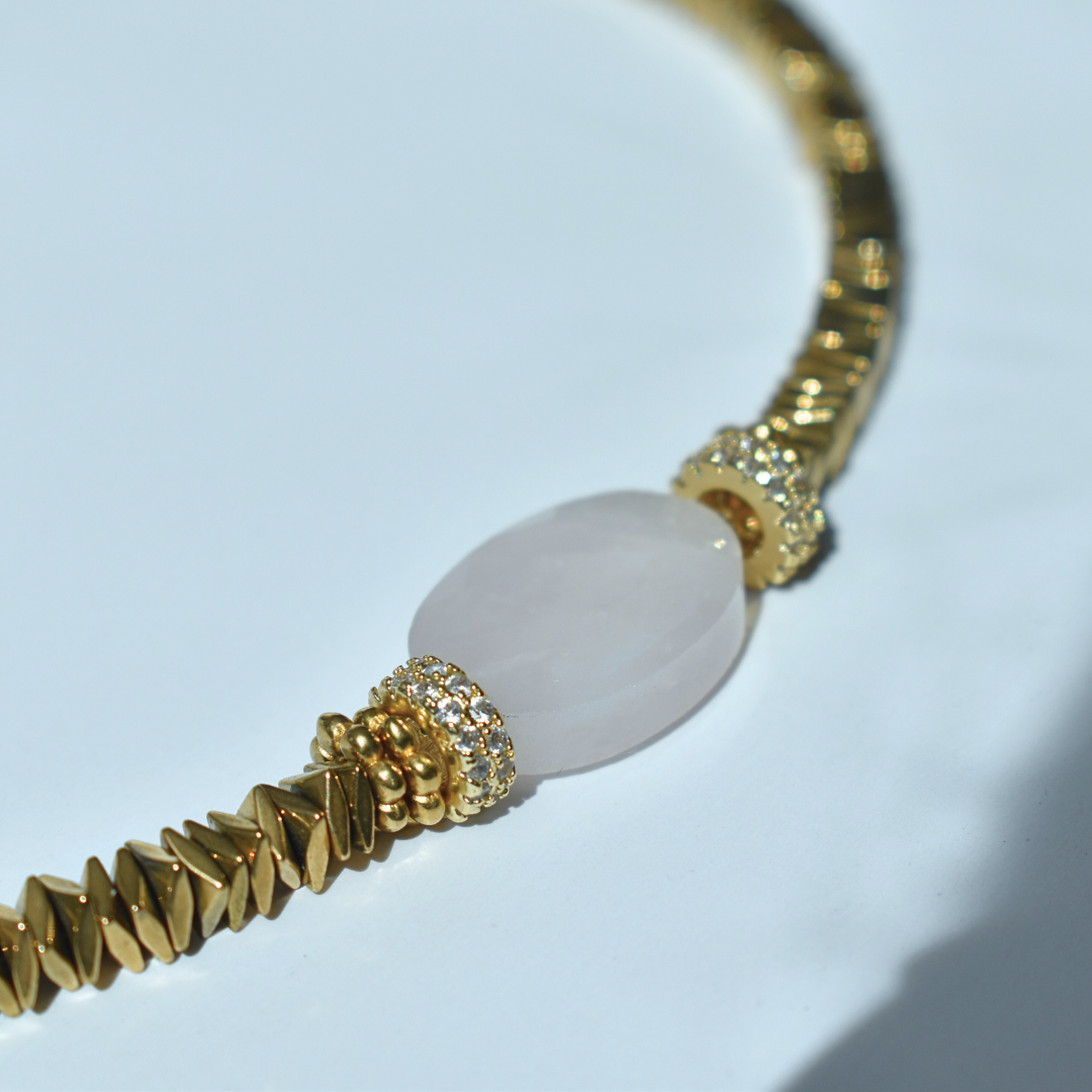 Collier NOOR - Quartz rose