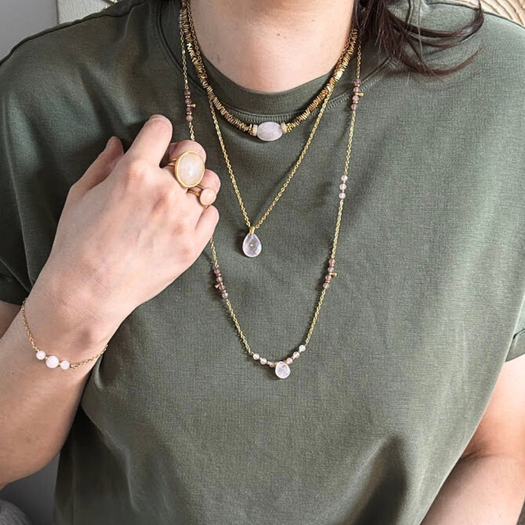Collier NOOR - Quartz rose