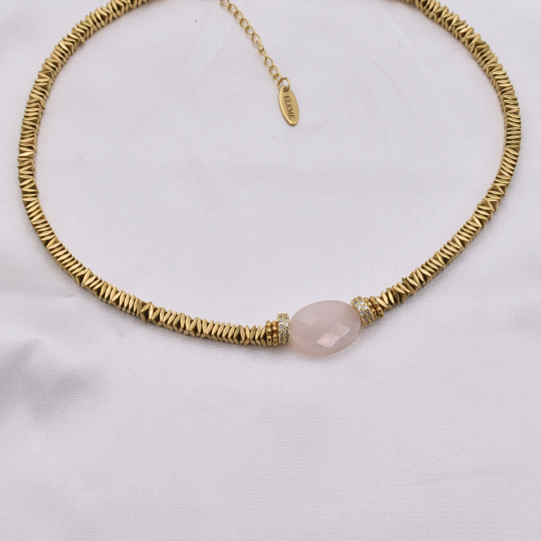Collier NOOR - Quartz rose