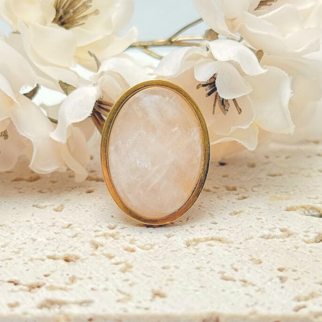 Bague Dove - Quartz rose