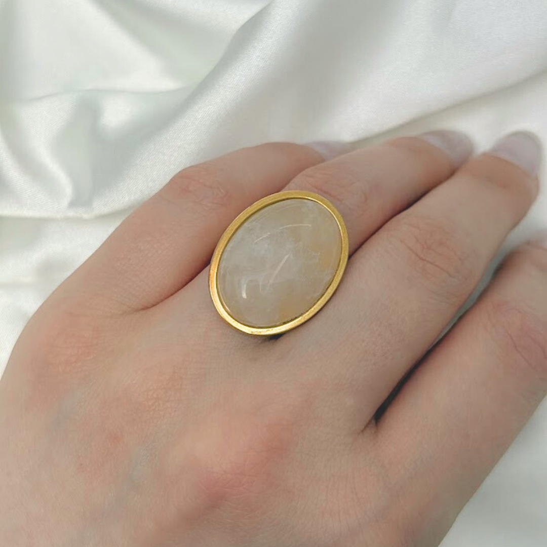 Bague Dove - Quartz rose