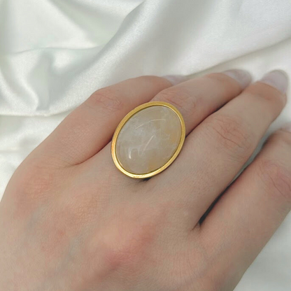 Bague Dove - Quartz rose