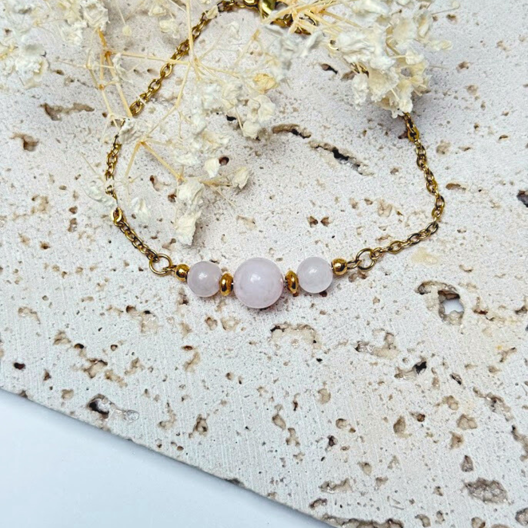 Bracelet ONA - Quartz rose