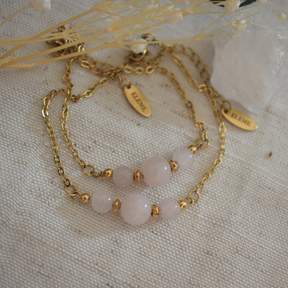Bracelet ONA - Quartz rose