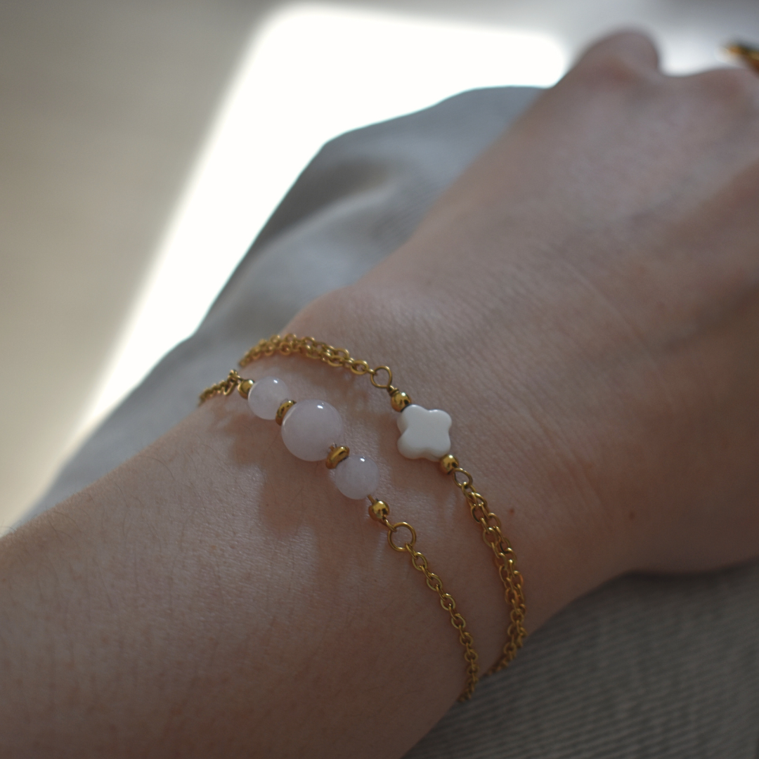 Bracelet ONA - Quartz rose
