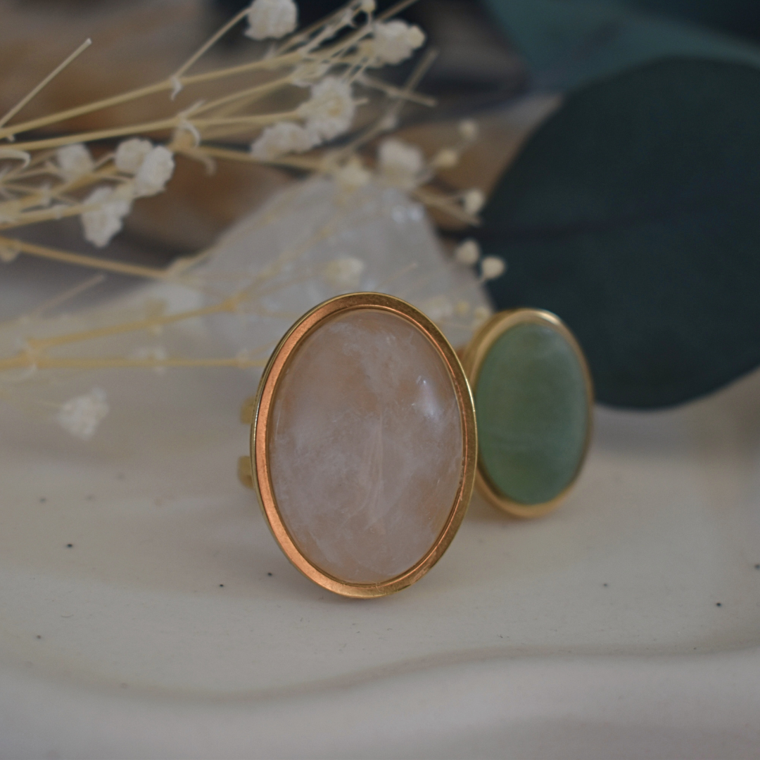 Bague Dove - Quartz rose