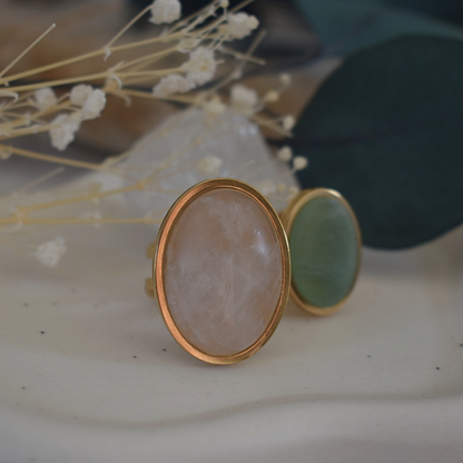 Bague Dove - Quartz rose